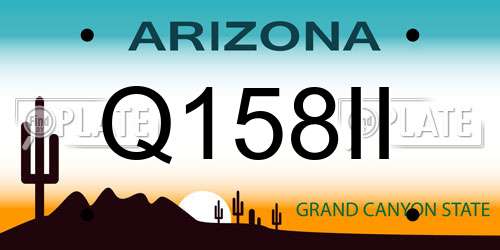 Q158II Arizona License Plate