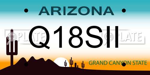 Q18SII Arizona License Plate