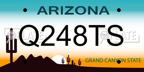 Q248TS Arizona License Plate
