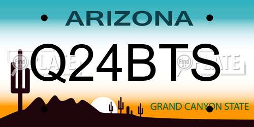 Q24BTS Arizona License Plate