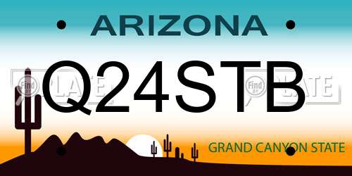 Q24STB Arizona License Plate