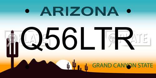 Q56LTR Arizona License Plate