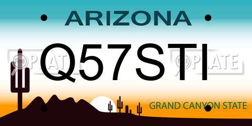 Q57STI Arizona License Plate