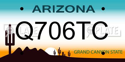 Q706TC Arizona License Plate