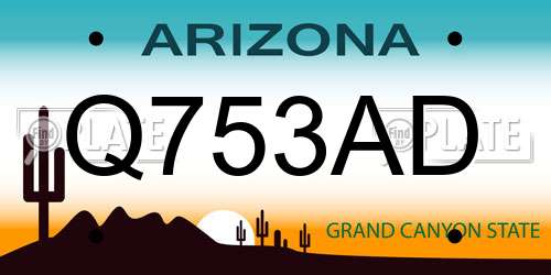Q753AD Arizona License Plate