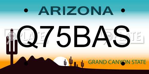 Q75BAS Arizona License Plate