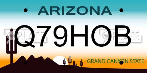 Q79HOB Arizona License Plate