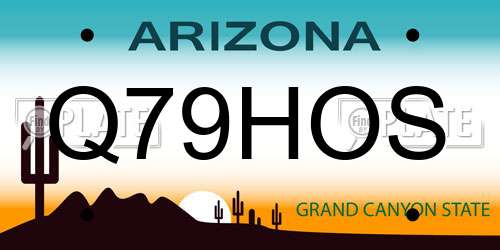 Q79HOS Arizona License Plate
