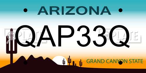 QAP33Q Arizona License Plate