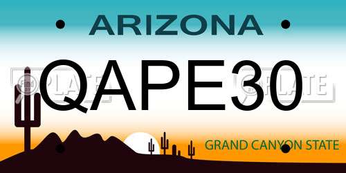 QAPE30 Arizona License Plate