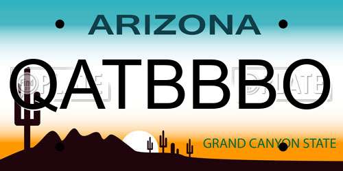 QATBBBO Arizona License Plate