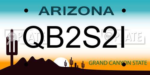 QB2S2I Arizona License Plate