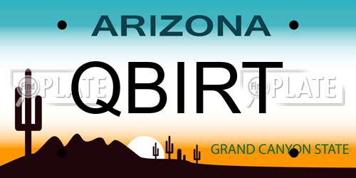 QBIRT Arizona License Plate