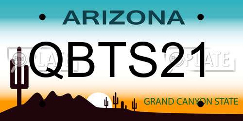 QBTS21 Arizona License Plate