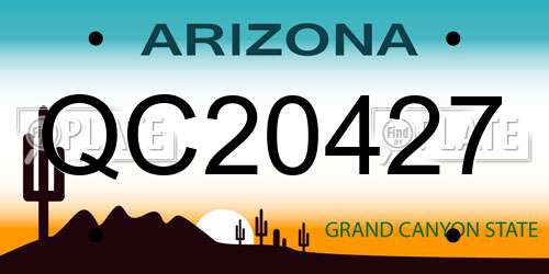 QC20427 Arizona License Plate