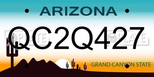 QC2Q427 Arizona License Plate