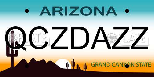 QCZDAZZ Arizona License Plate