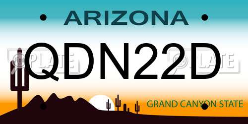 QDN22D Arizona License Plate