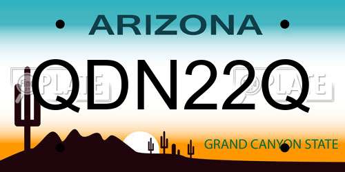 QDN22Q Arizona License Plate