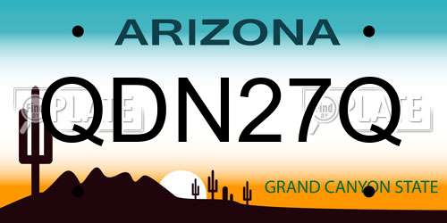 QDN27Q Arizona License Plate