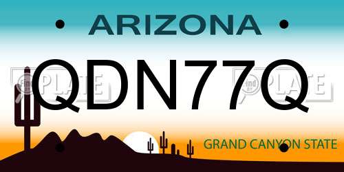 QDN77Q Arizona License Plate