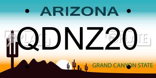 QDNZ20 Arizona License Plate