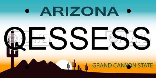 QESSESS Arizona License Plate