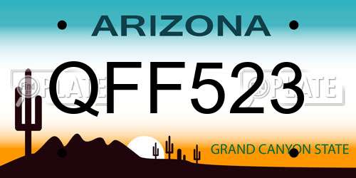QFF523 Arizona License Plate