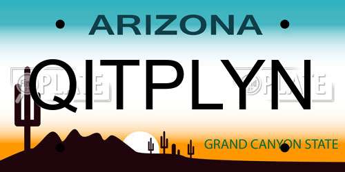 QITPLYN Arizona License Plate