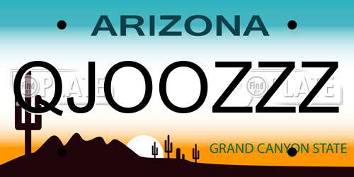 QJOOZZZ Arizona License Plate