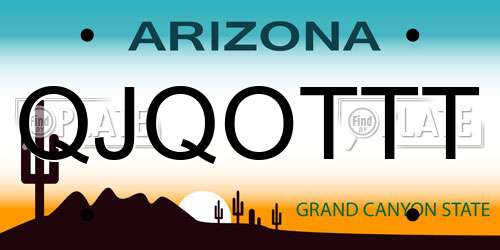 QJQOTTT Arizona License Plate