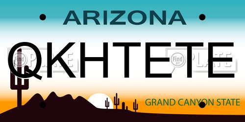 QKHTETE Arizona License Plate
