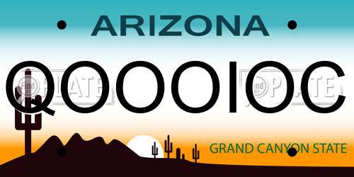 QOOOIOC Arizona License Plate