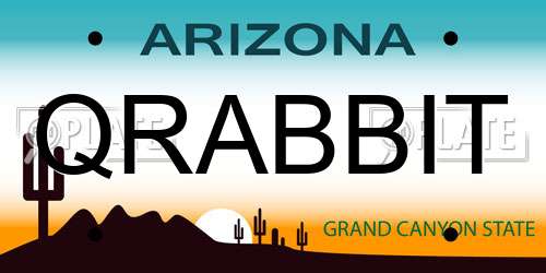 QRABBIT Arizona License Plate