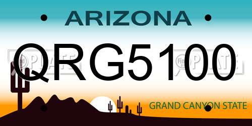 QRG5100 Arizona License Plate