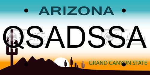 QSADSSA Arizona License Plate