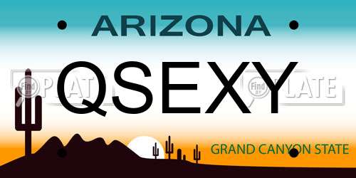 QSEXY Arizona License Plate