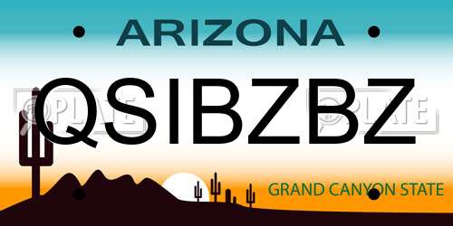 QSIBZBZ Arizona License Plate
