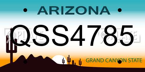 QSS4785 Arizona License Plate