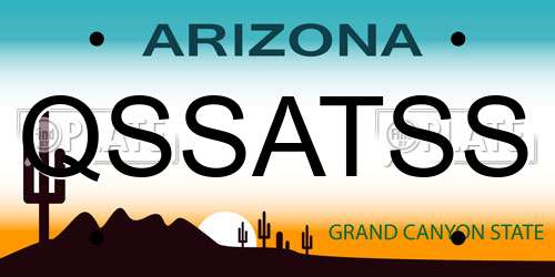 QSSATSS Arizona License Plate