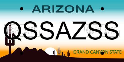 QSSAZSS Arizona License Plate