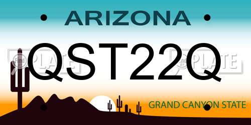 QST22Q Arizona License Plate