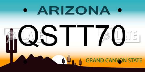 QSTT70 Arizona License Plate