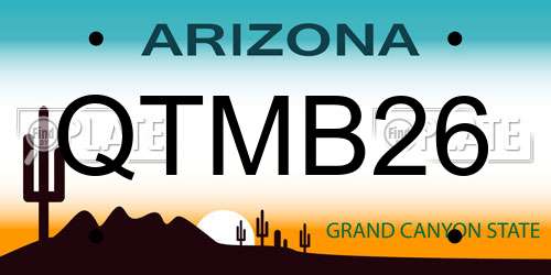 QTMB26 Arizona License Plate