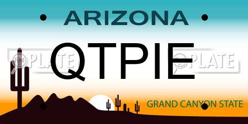 QTPIE Arizona License Plate