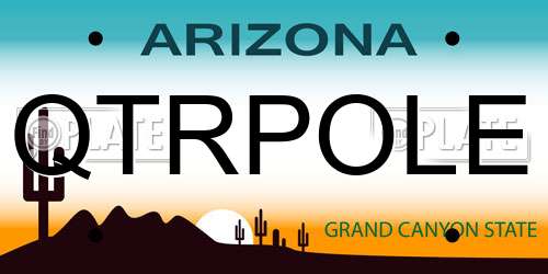 QTRPOLE Arizona License Plate