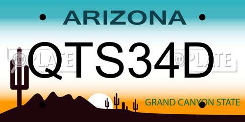 QTS34D Arizona License Plate