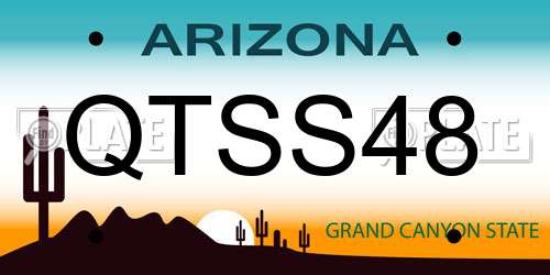 QTSS48 Arizona License Plate
