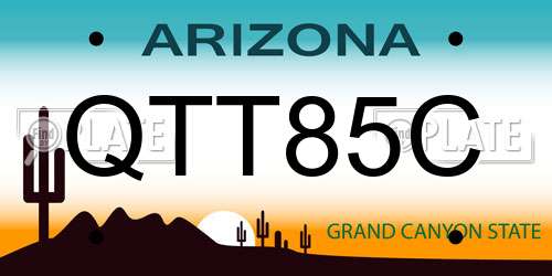 QTT85C Arizona License Plate