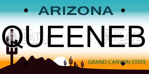 QUEENEB Arizona License Plate